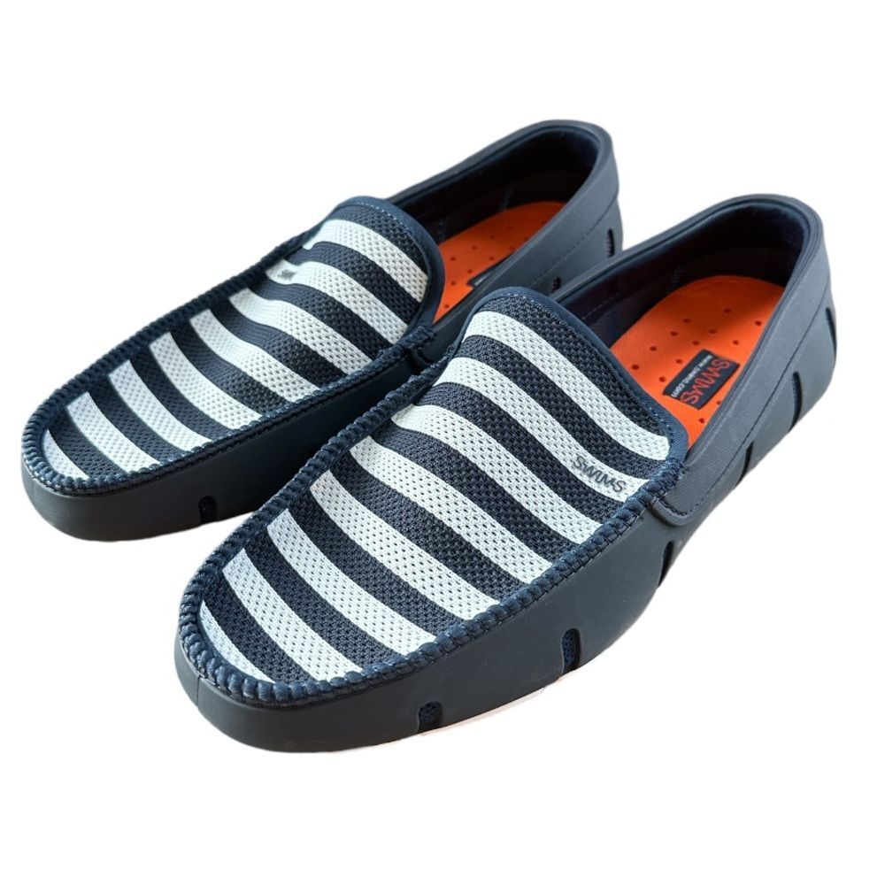 Swims Striped Venetian Loafers Boat Shoe Water Moccasin Men’s Slip On